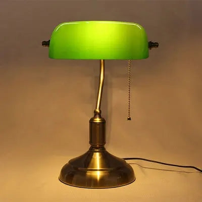 Garduru Glas Tischlampe – Elegantes klassisches Design mit Metallbasis (E27, 16-20W)