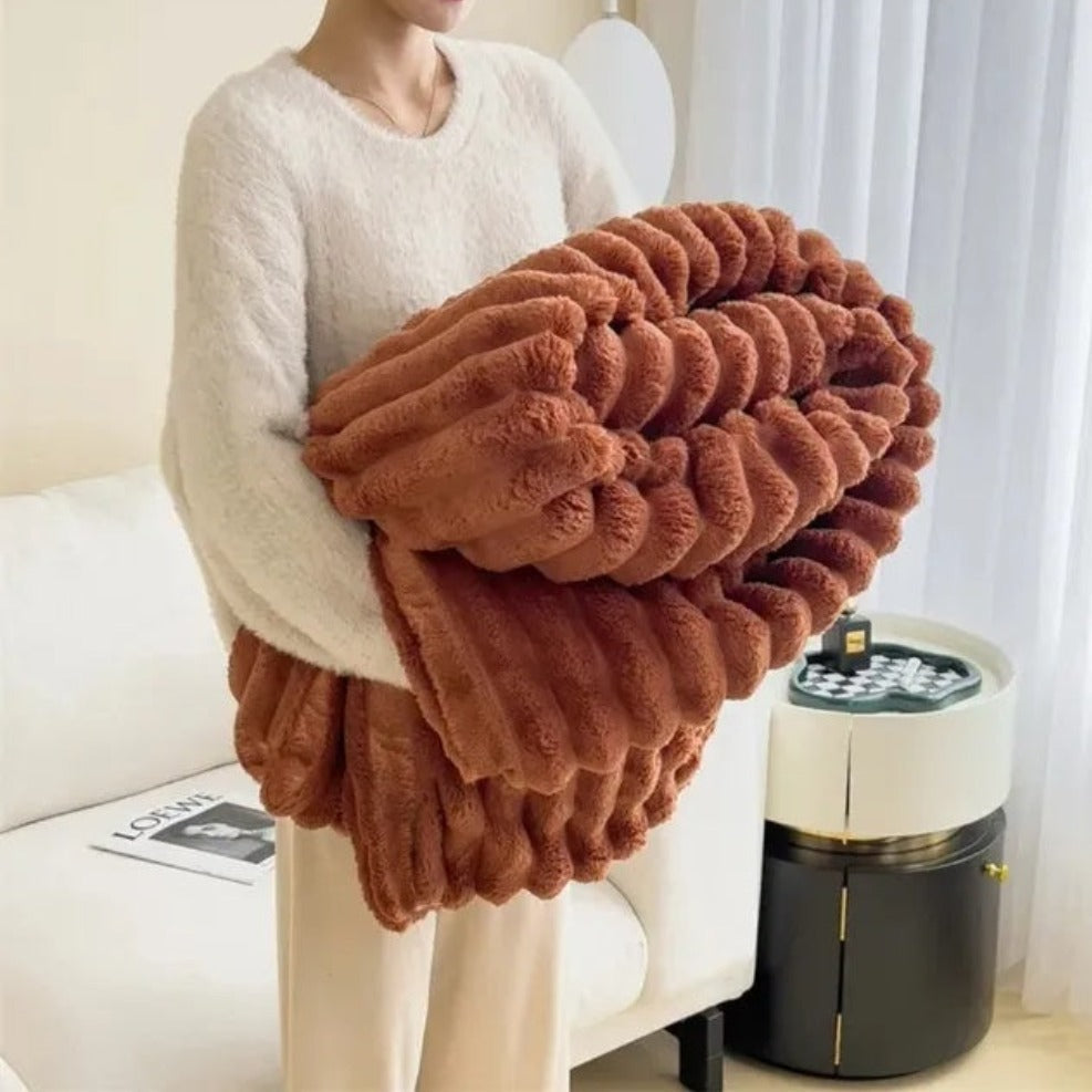 CozyLuxe – Ultra-weiches geripptes Decke für Wärme und Komfort