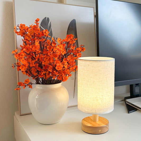 Nordische Leinen Tischlampe