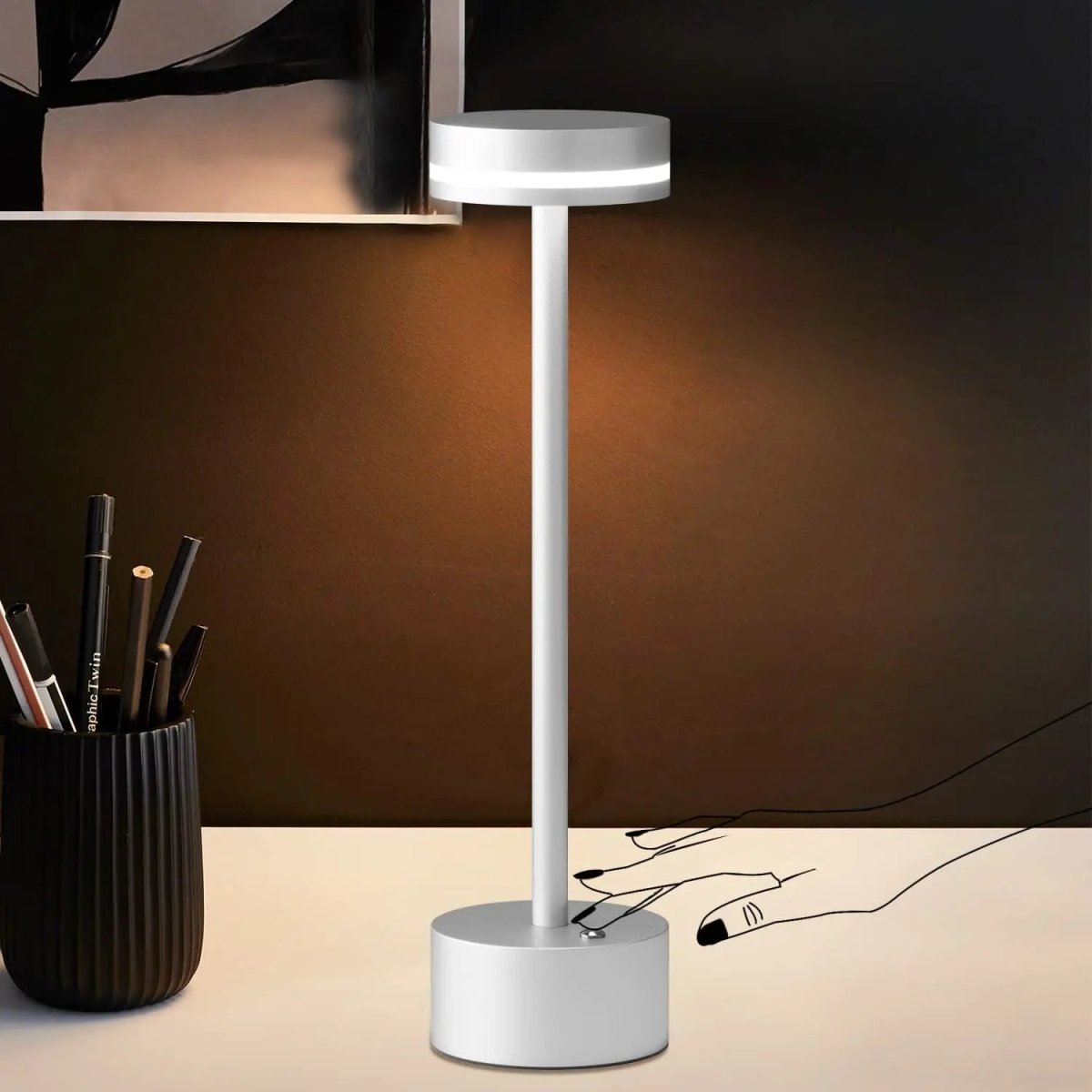 Luxora Touch Sensor LED Lampe – Dimmbar & Wiederaufladbare Kabellose Leuchte für Jeden Raum