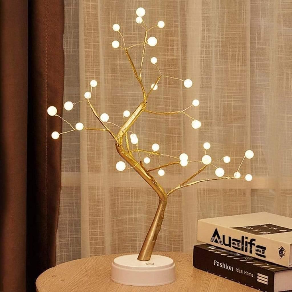 Garduru LED Baum Tischlampe | Magisches Stimmungslicht | Kabellos | Deko für Zuhause