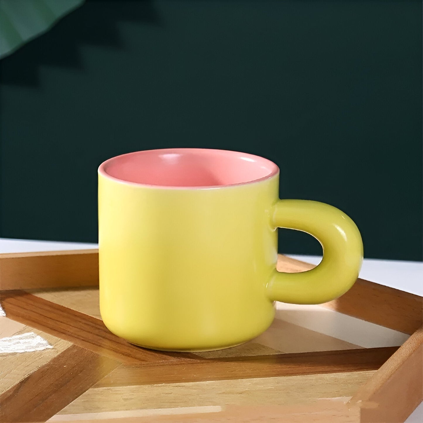 Zweifarbige Macaron Kaffeetasse