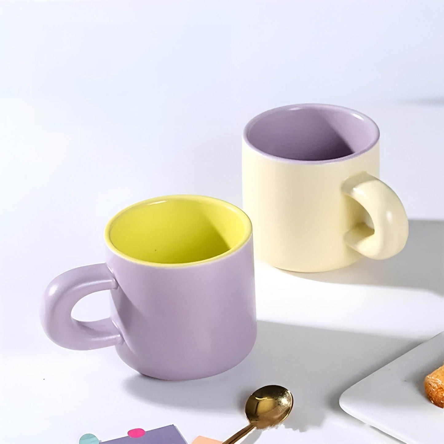 Zweifarbige Macaron Kaffeetasse