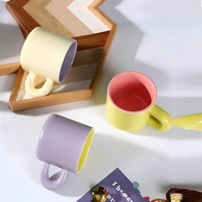 Zweifarbige Macaron Kaffeetasse
