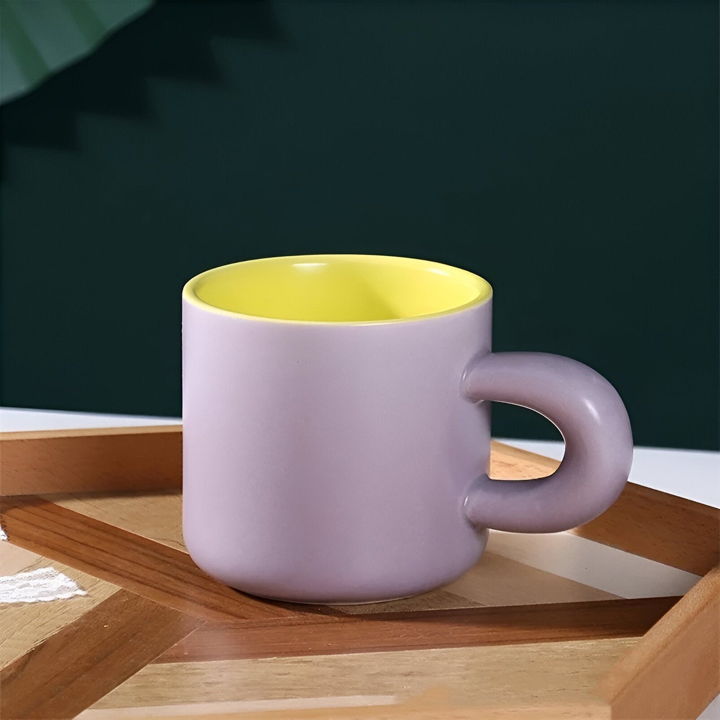 Zweifarbige Macaron Kaffeetasse