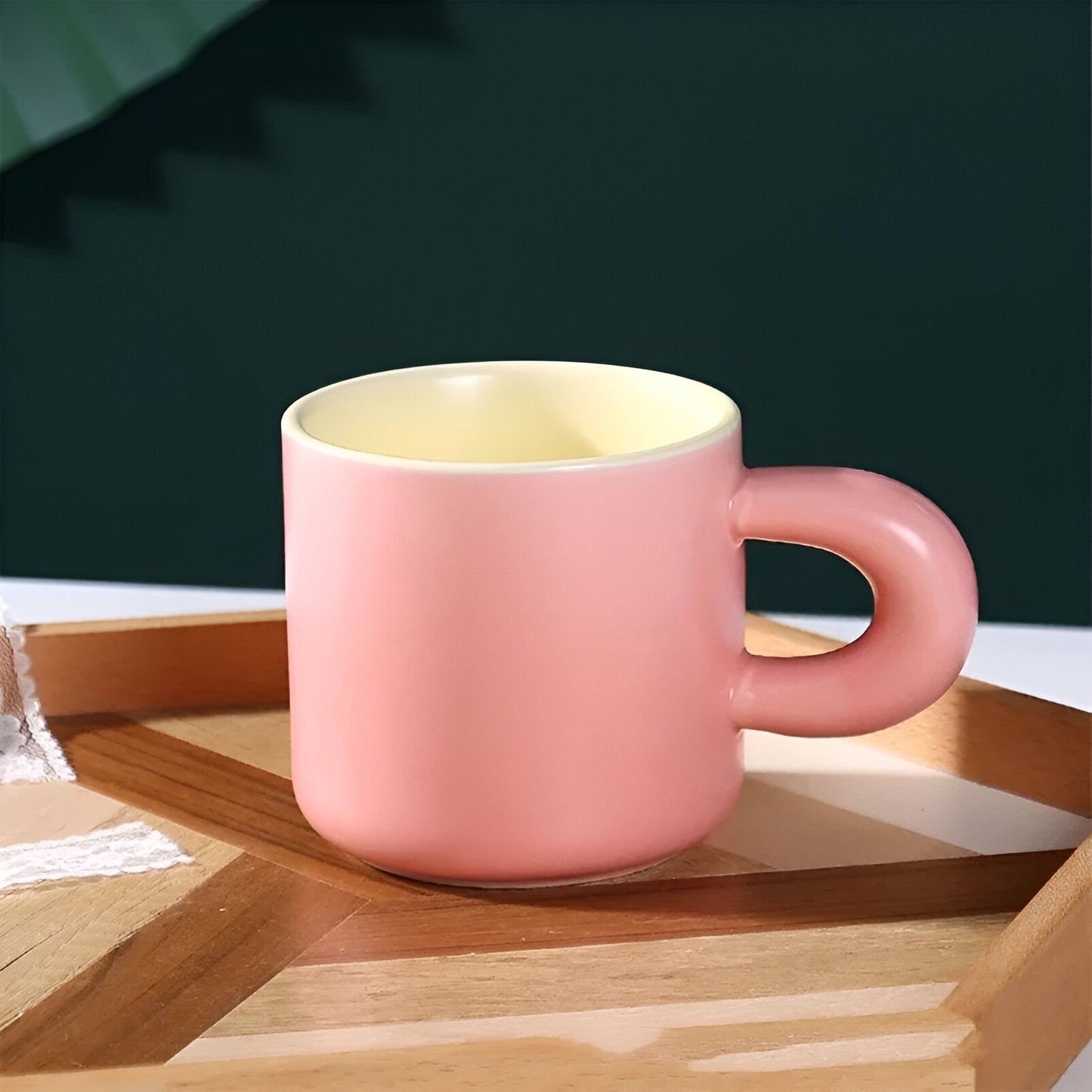 Zweifarbige Macaron Kaffeetasse