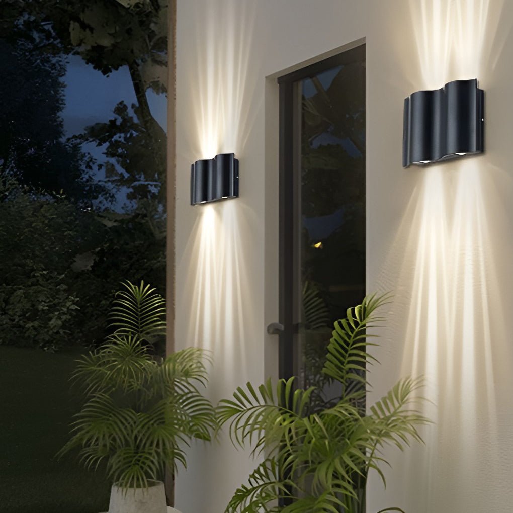 LED Wandleuchte Außen Modern Schwarzes Wandlicht