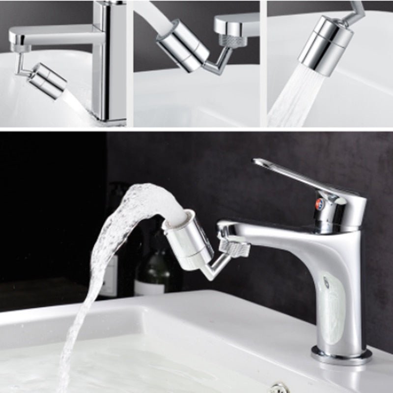 Royallure 180° drehbarer Universal-Wasserhahn-Verlängerer - spritzfreier Spülbecken-Aerator mit dualen Wasser Modi