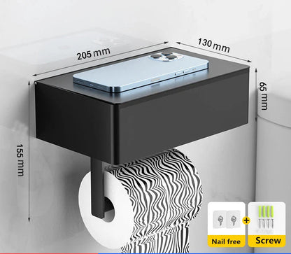 Edelstahl Badezimmer Toilettenpapierrollenhalter mit Telefonablage