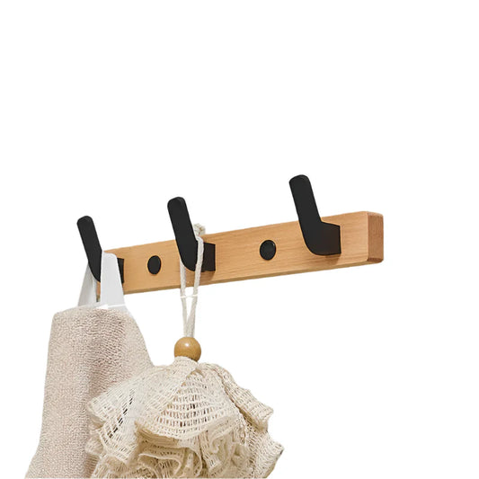 Aluminium Holz Wand Handtuchhaken Badezimmer Hardware Kleiderregal