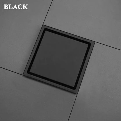 Edelstahl Quadrat Unsichtbar Eingebetteter Gitter Badezimmer Bodenablauf