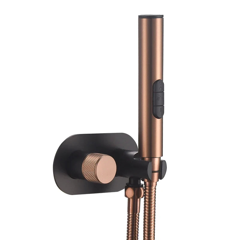 Messing Bidet Dusche Wasserhahn Warm- und Kaltwasser Mischbatterie Shattaf Sprühhahn