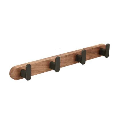 Walnuss Holz Aluminium 3-5 Reihen Wandhaken Badezimmer Handtuchhalter