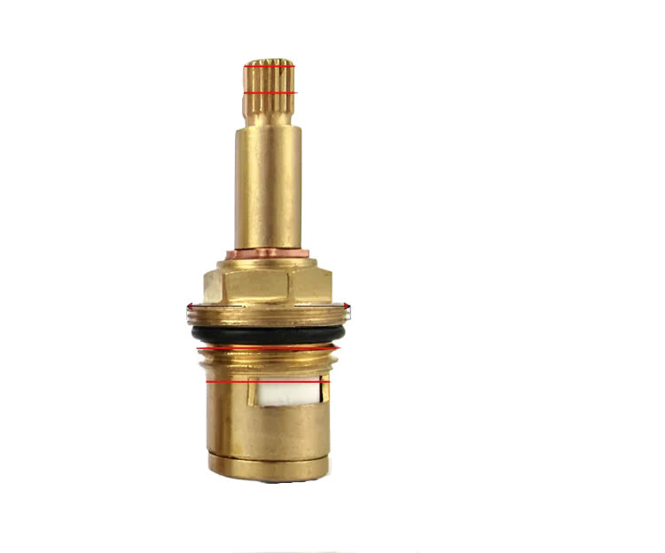 G1/2 Doppelzähne Messing Cartridge Keramikkern Heißkalt Wasserhahn