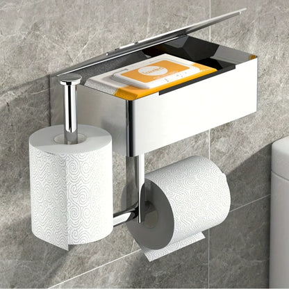 Edelstahl Badezimmer Toilettenpapierhalter mit Telefonablage