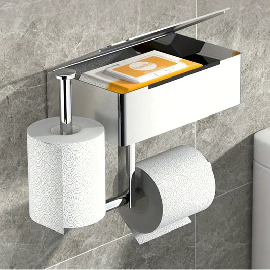 Edelstahl Badezimmer Toilettenpapierhalter mit Telefonablage