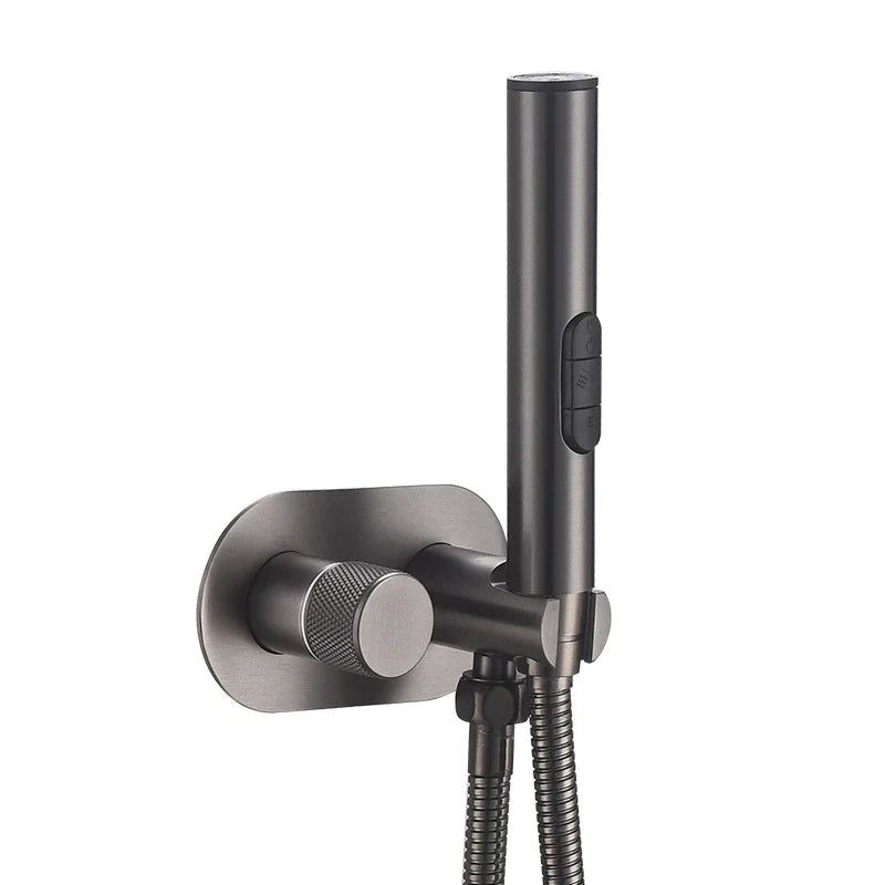 Messing Bidet Dusche Wasserhahn Warm- und Kaltwasser Mischbatterie Shattaf Sprühhahn