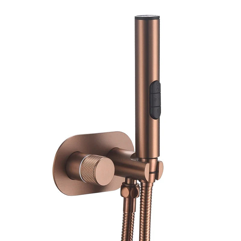 Messing Bidet Dusche Wasserhahn Warm- und Kaltwasser Mischbatterie Shattaf Sprühhahn