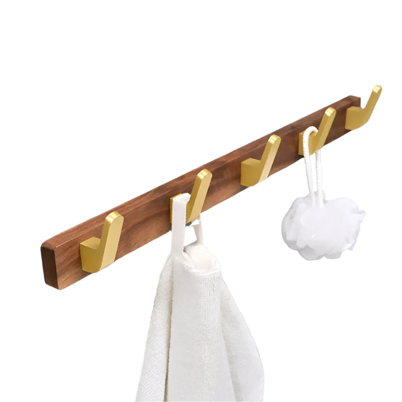 Aluminium Holz Wand Handtuchhaken Badezimmer Hardware Kleiderregal