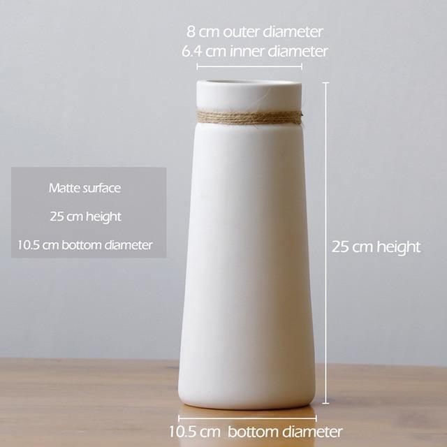 Garduru Moderne Keramik Blumenvase | Mattes Finish | Dekoration für Zuhause