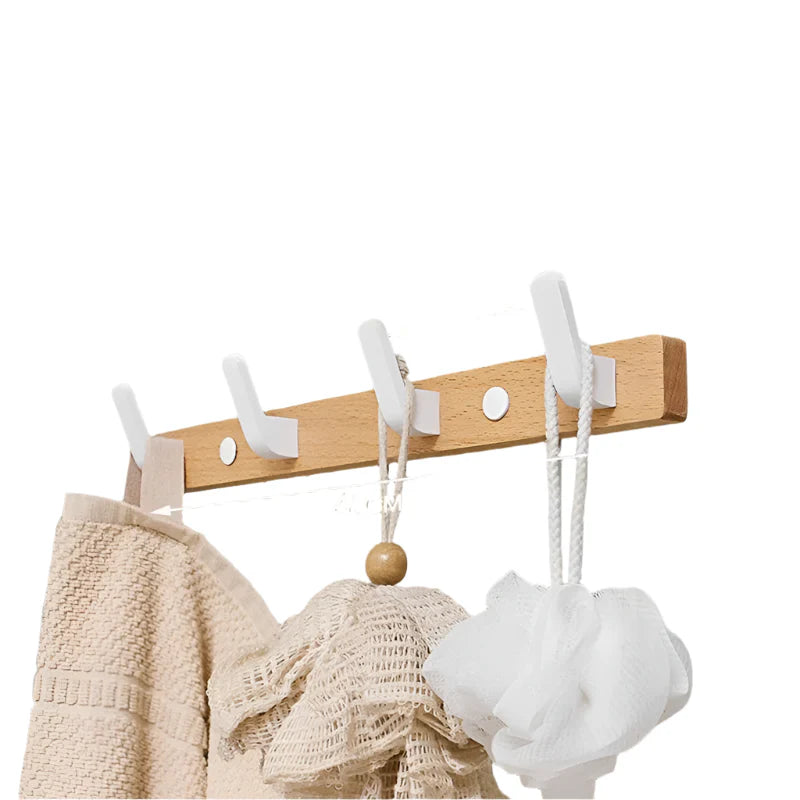 Aluminium Holz Wand Handtuchhaken Badezimmer Hardware Kleiderregal