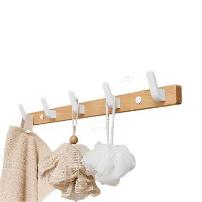 Aluminium Holz Wand Handtuchhaken Badezimmer Hardware Kleiderregal