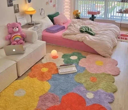 Niedliche bunte Blume verdickt dekorative Teppich Teppich große Fläche Wohnzimmer