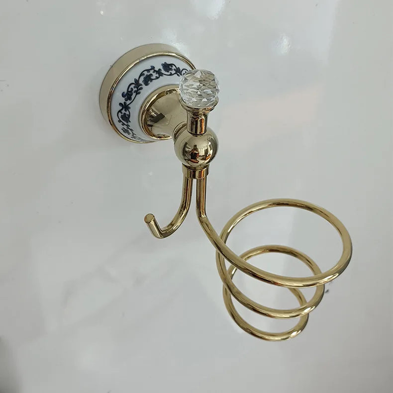 Luxus Gold Badezimmerzubehör Wandmontierte Keramikarmaturen