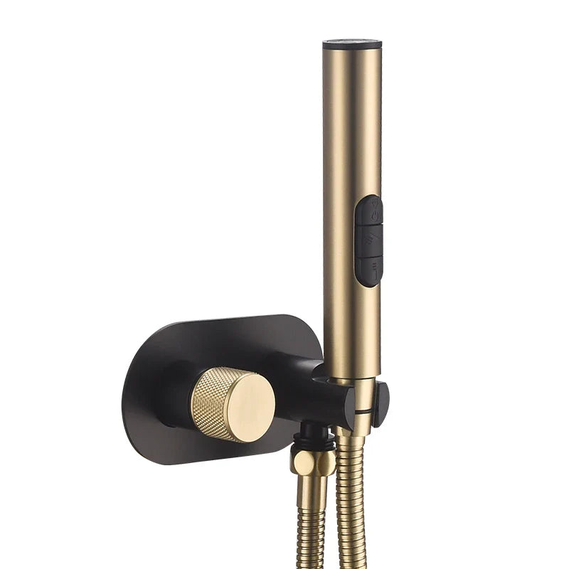 Messing Bidet Dusche Wasserhahn Warm- und Kaltwasser Mischbatterie Shattaf Sprühhahn