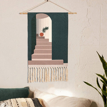 Handgefertigter Boho-Wandteppich