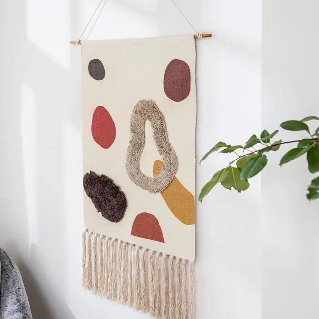Handgefertigter Boho-Wandteppich