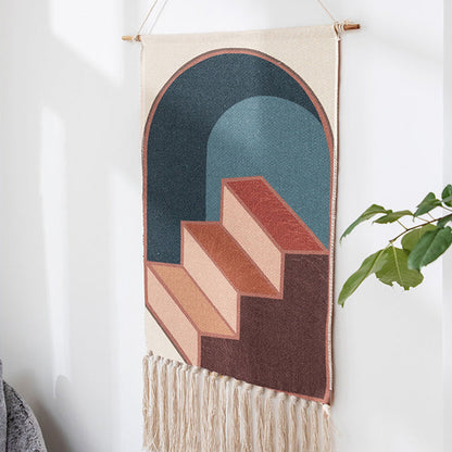 Handgefertigter Boho-Wandteppich