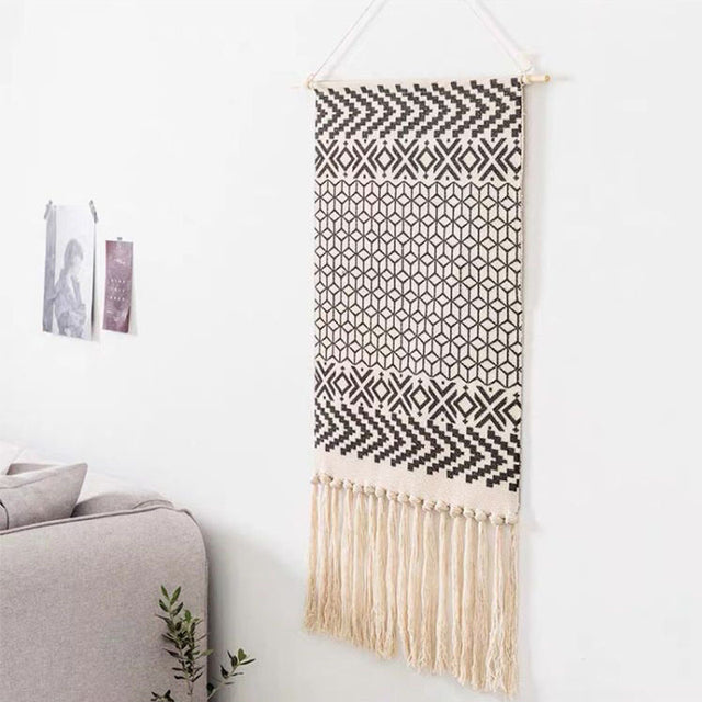 Handgefertigter Boho-Wandteppich