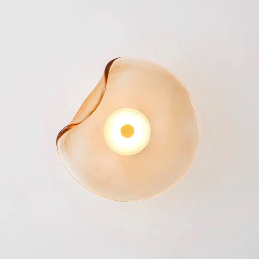 Moderne Wandleuchte aus amberfarbenem Glas - Elegante und funktionale LED-Beleuchtung