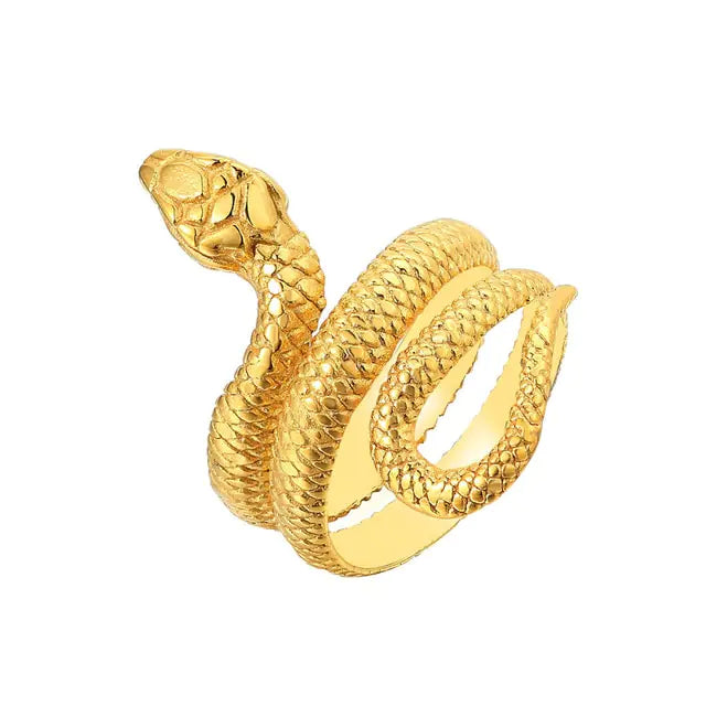 Retro Norse Mythologie Ring – Ouroboros Design – Punk Stil aus Edelstahl