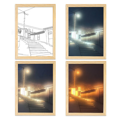 Rayvia Beleuchtete Leinwand Wandkunst für Wohnkultur