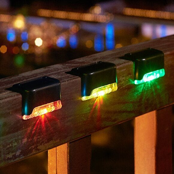 Solarbetriebene, wasserdichte LED-Treppen- und Gartenleuchte für den Außenbereich