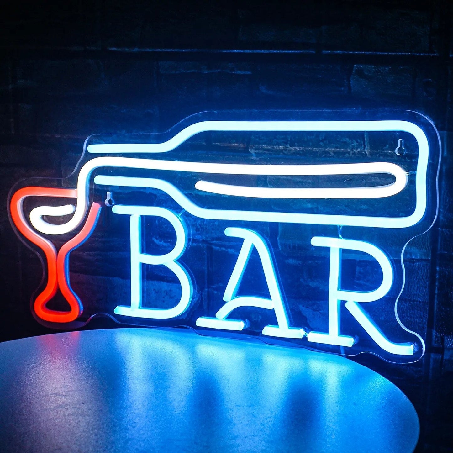 Lebendige Cocktails & Bier LED Neon Wandschild