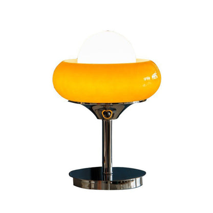 Vintage Bauhaus Tischlampe Gelb aus Glas - Elegantes und modernes Design
