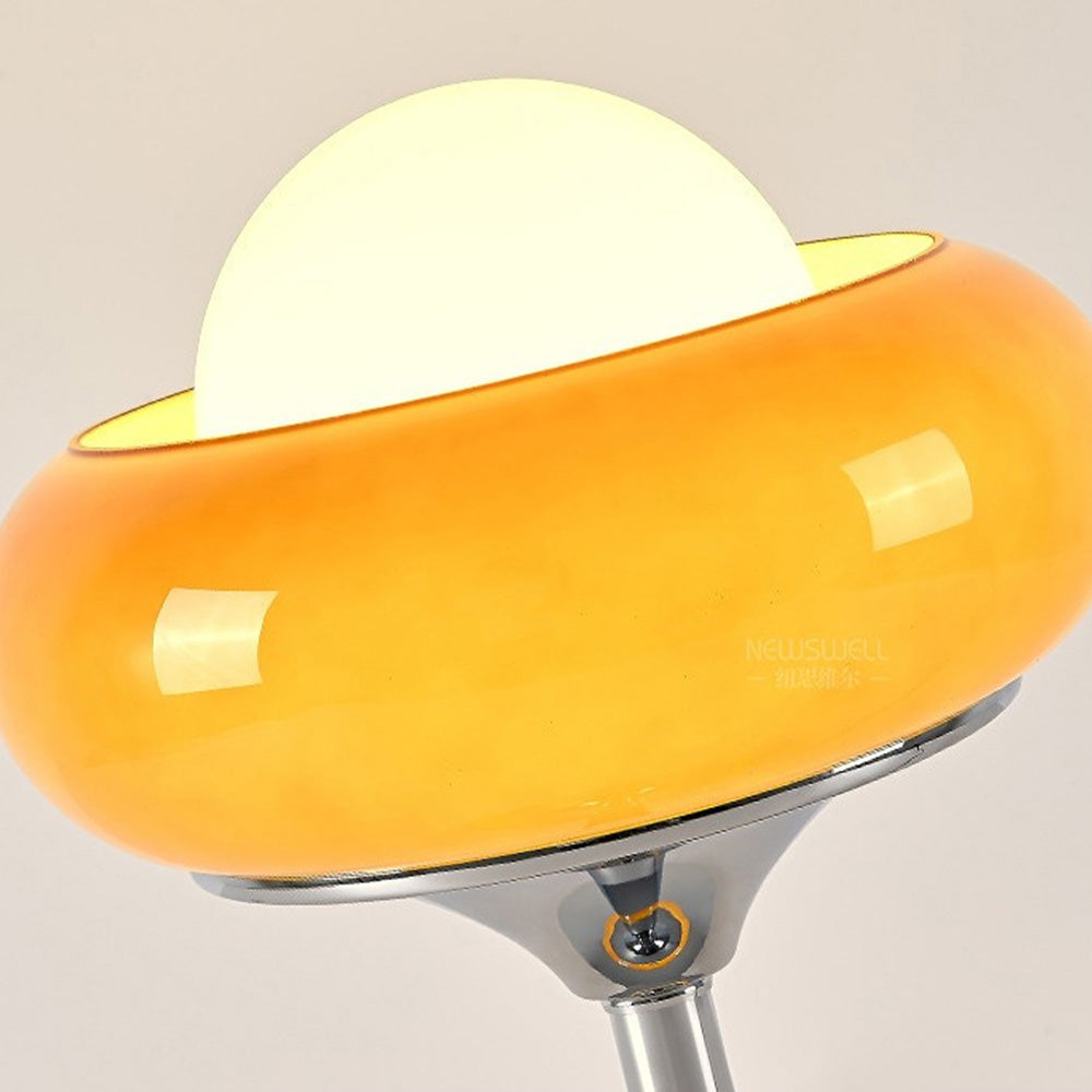 Vintage Bauhaus Tischlampe Gelb aus Glas - Elegantes und modernes Design