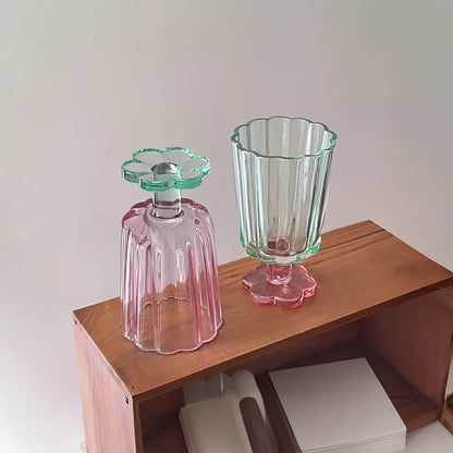 Vintage Französischer Stil Blumenglas