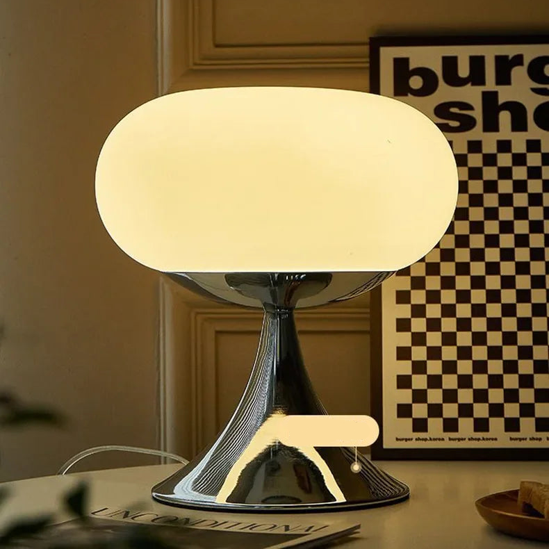 Tischlampe Glas Metall Vintage-Stil Licht