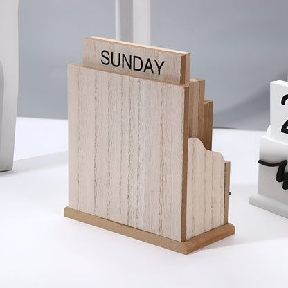 Vintage Stil Holz Block Kalender