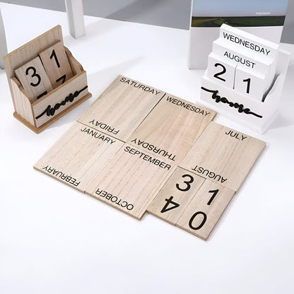 Vintage Stil Holz Block Kalender