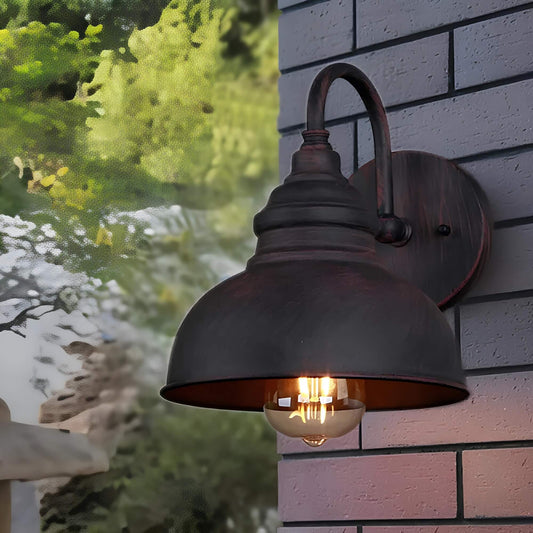 Garduru Edelstahl-Wandleuchte im Laternenstil für außen