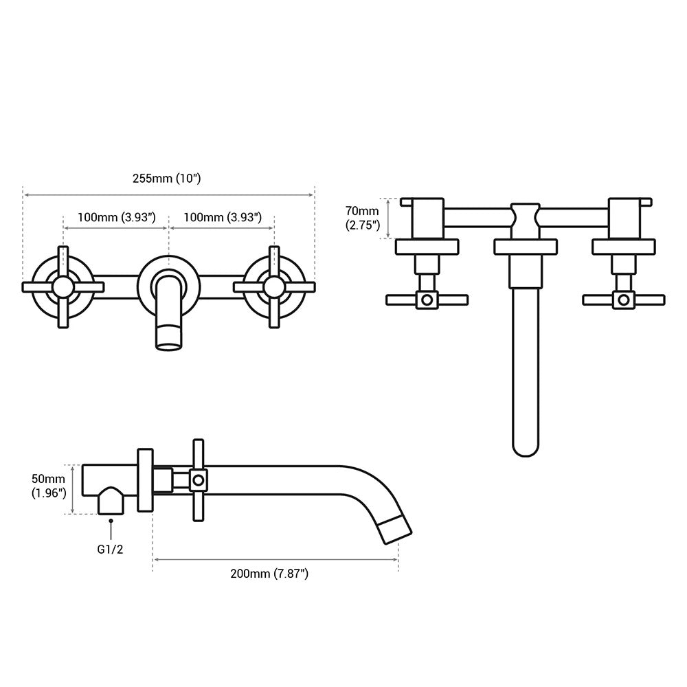 Wandarmatur mit Doppelgriff – Elegant, funktional & zeitlos schön