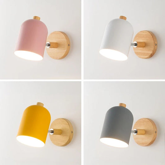 Skandinavische Holzwandlampe für Wohnkultur und Ambientebeleuchtung