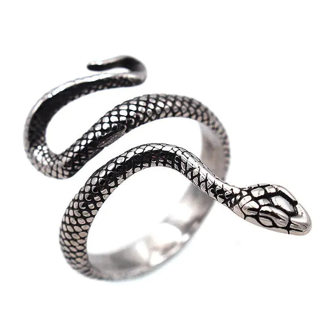 Retro Norse Mythologie Ring – Ouroboros Design – Punk Stil aus Edelstahl