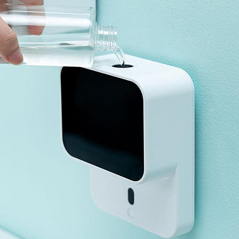 Wandmontierter automatischer Schaumseifenspender Sensors Handwaschmaschine in Schwarz und Weiß
