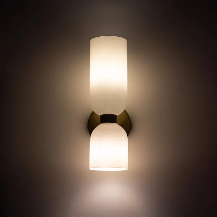 LED-Wandapplique mit Doppelkopf aus Glas – Moderne Eleganz und Energieeffizienz